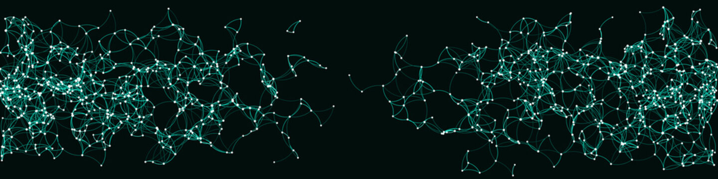 Procedural Art Network Mesh background illustration