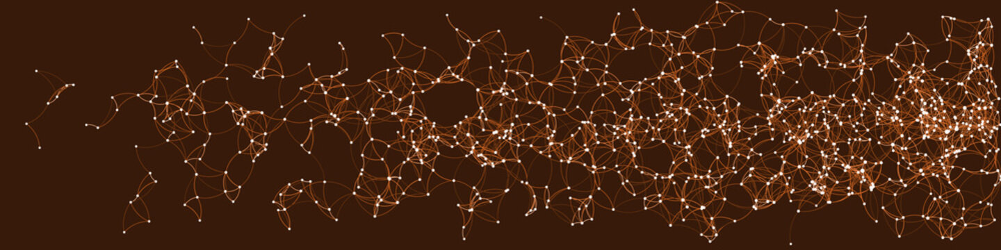 Procedural Art Network Mesh background illustration