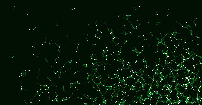 Procedural Art Network Mesh background illustration