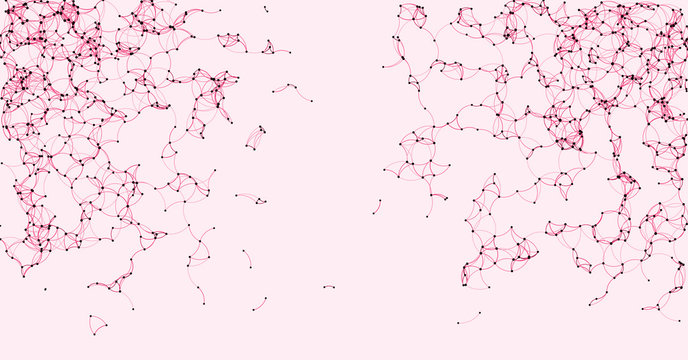 Procedural Art Network Mesh background illustration