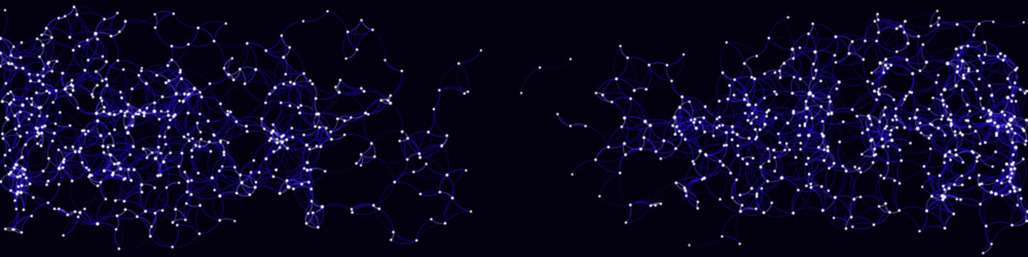 Procedural Art Network Mesh background illustration