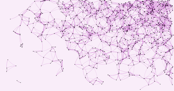 Procedural Art Network Mesh background illustration
