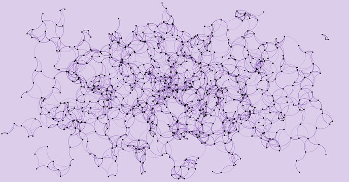 Procedural Art Network Mesh background illustration