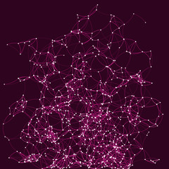 Procedural Art Network Mesh background illustration