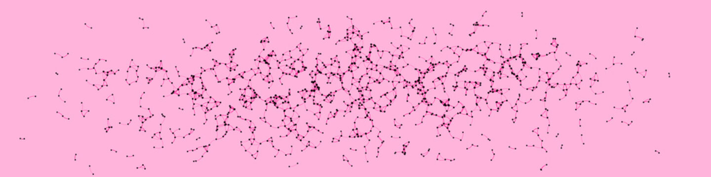 Procedural Art Network Mesh background illustration