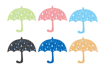 雨模様の傘バリエーション