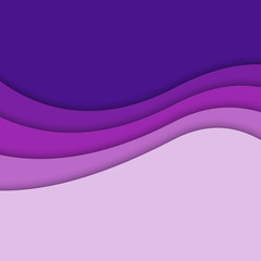 3D abstract background and paper cut shapes, vector illustration