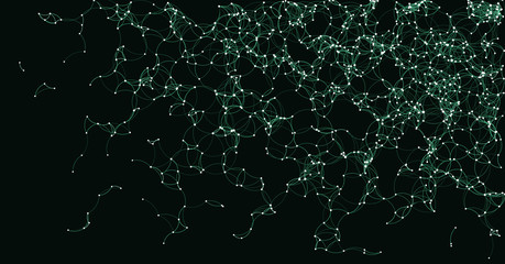 Procedural Art Network Mesh background illustration