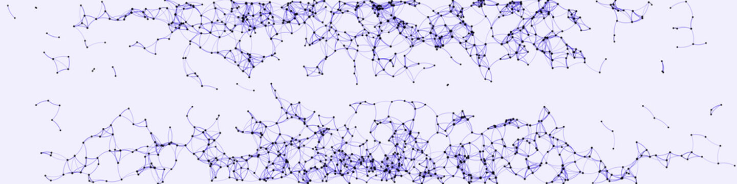 Procedural Art Network Mesh background illustration