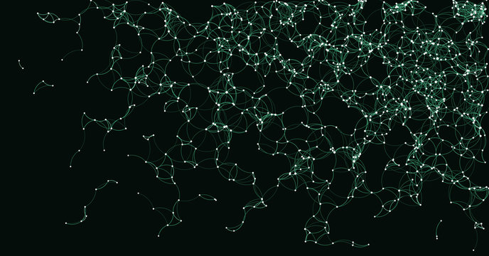 Procedural Art Network Mesh background illustration