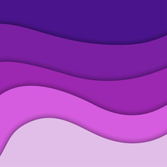 3D abstract background and paper cut shapes, vector illustration