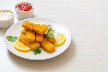 fried fish finger stick or french fries fish