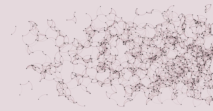Procedural Art Network Mesh background illustration