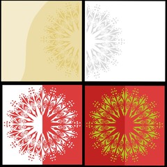 Set of abstract background with mandalas style 
