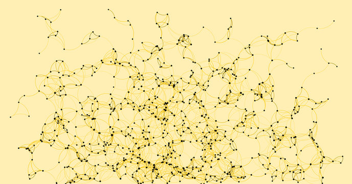 Procedural Art Network Mesh background illustration