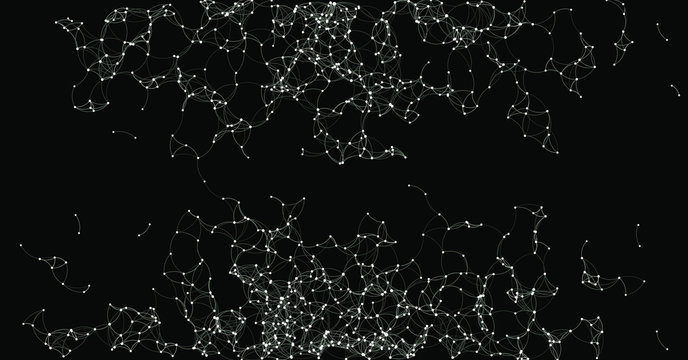 Procedural Art Network Mesh background illustration