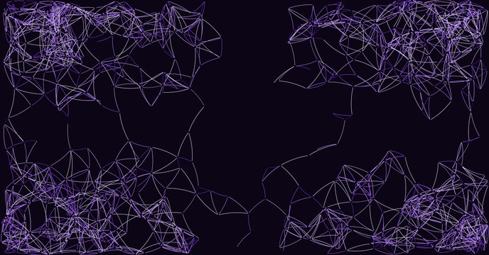 Procedural Art Network Mesh background illustration