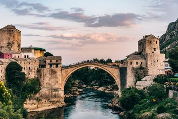 Fotobehang Stari Most Mostar, Bosnia & Herzegovina