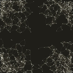 Procedural Art Network Mesh background illustration