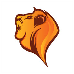 lion king logo powerful premium vector colors