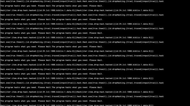 Abstract programming code script on computer black background
