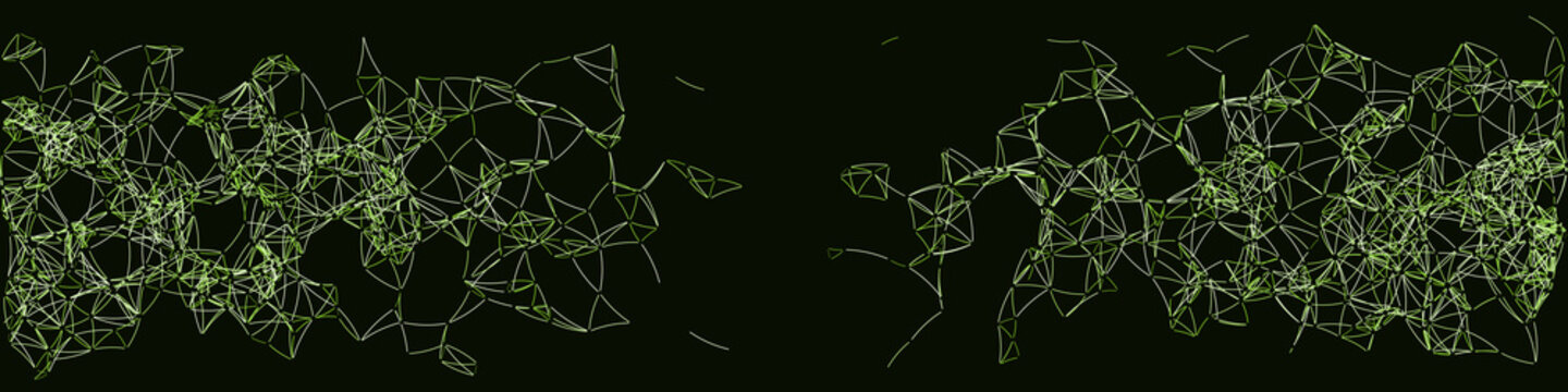 Procedural Art Network Mesh background illustration
