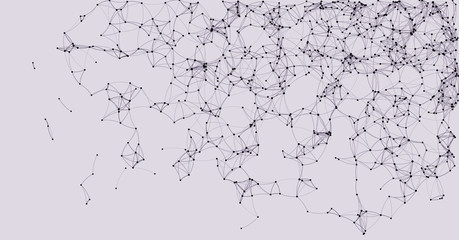 Procedural Art Network Mesh background illustration