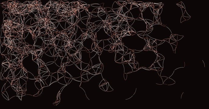 Procedural Art Network Mesh background illustration