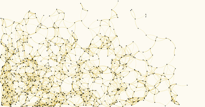 Procedural Art Network Mesh background illustration