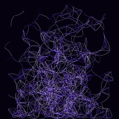 Procedural Art Network Mesh background illustration