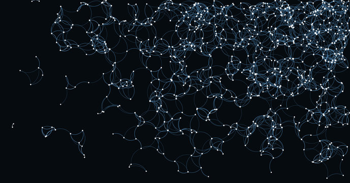 Procedural Art Network Mesh background illustration