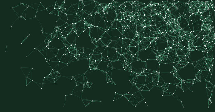Procedural Art Network Mesh background illustration