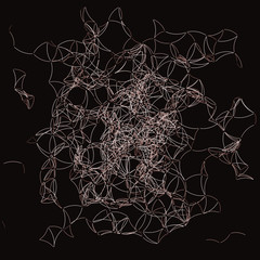 Procedural Art Network Mesh background illustration