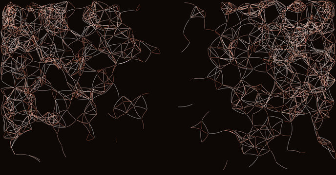 Procedural Art Network Mesh background illustration