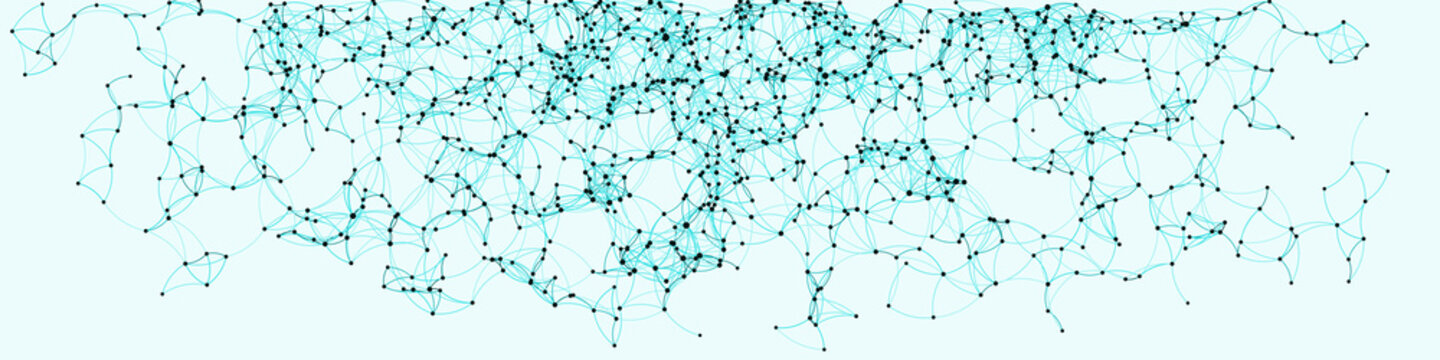 Procedural Art Network Mesh background illustration