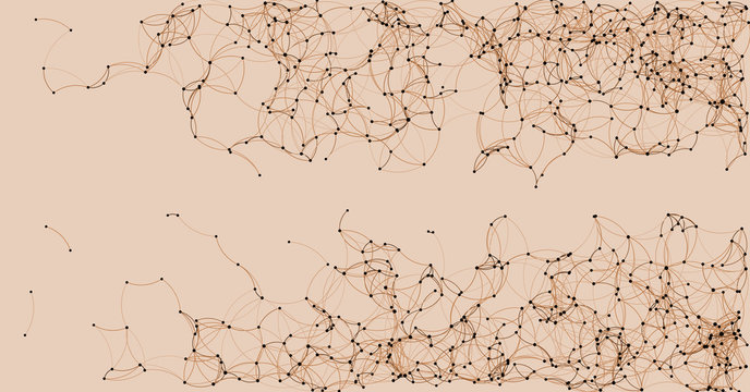 Procedural Art Network Mesh background illustration