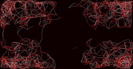 Procedural Art Network Mesh background illustration