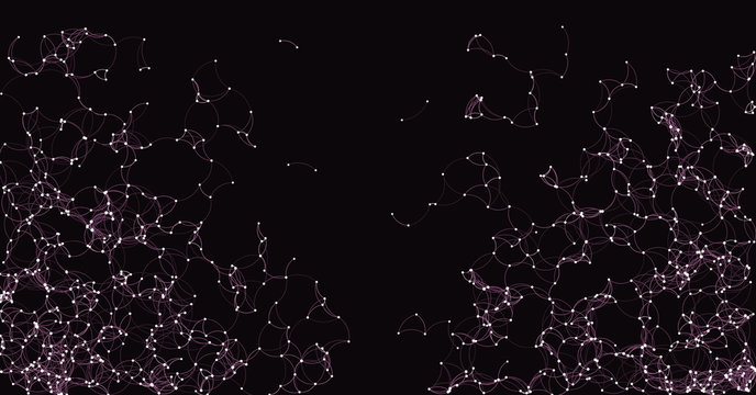 Procedural Art Network Mesh background illustration