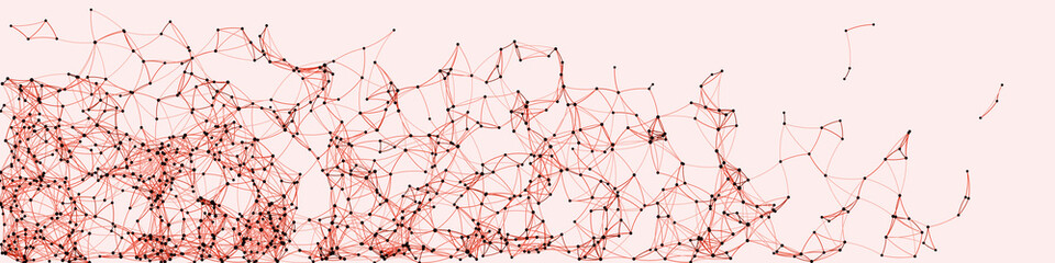 Procedural Art Network Mesh background illustration