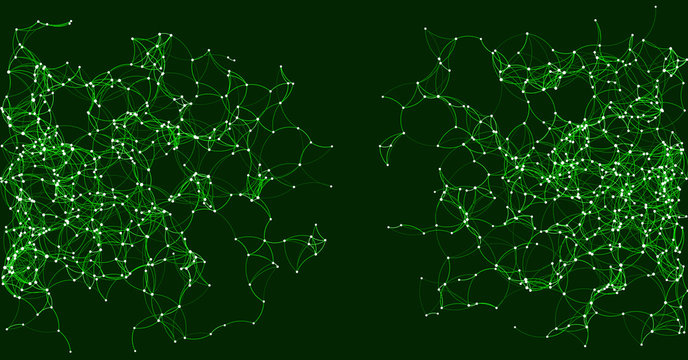 Procedural Art Network Mesh background illustration