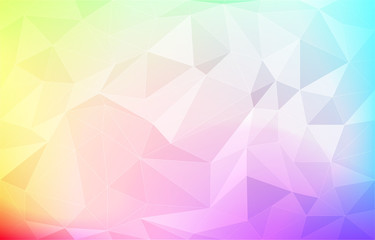 背景素材、ポリゴン風の虹色グラデーション