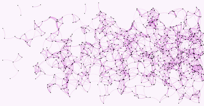 Procedural Art Network Mesh background illustration