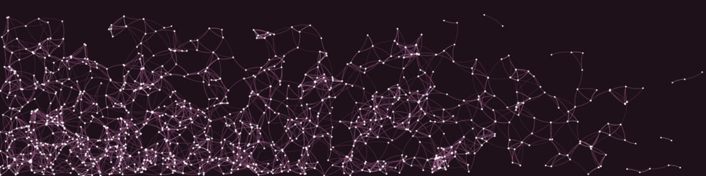 Procedural Art Network Mesh background illustration