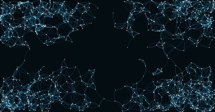 Procedural Art Network Mesh background illustration