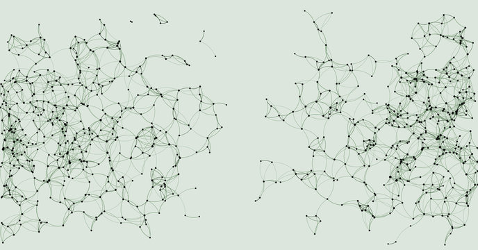 Procedural Art Network Mesh background illustration