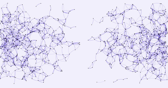 Procedural Art Network Mesh background illustration