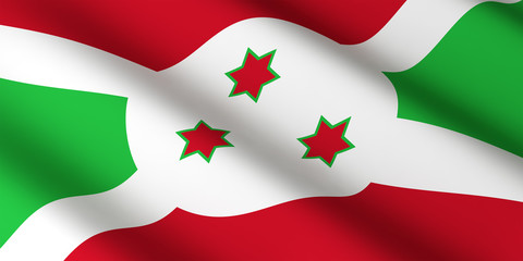 flag of Burundi burundian burundians 3D 