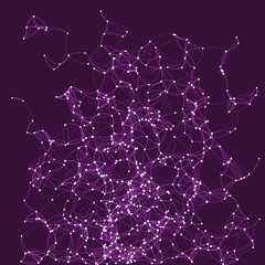 Procedural Art Network Mesh background illustration