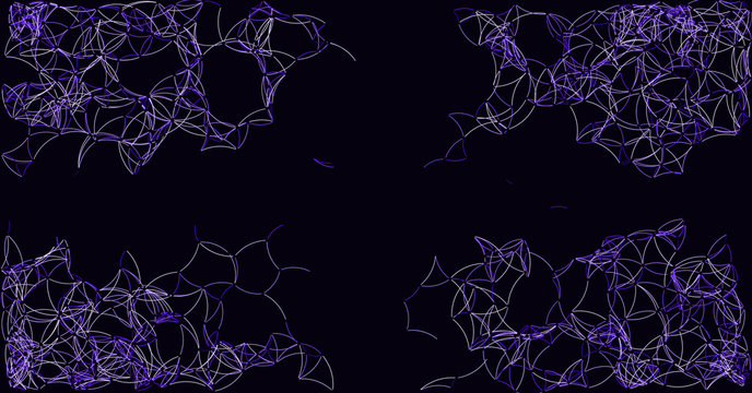 Procedural Art Network Mesh background illustration