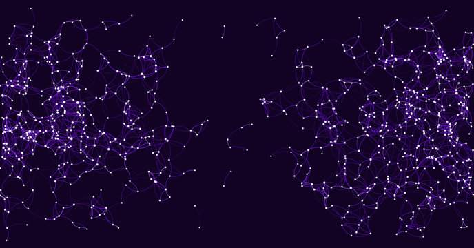 Procedural Art Network Mesh background illustration
